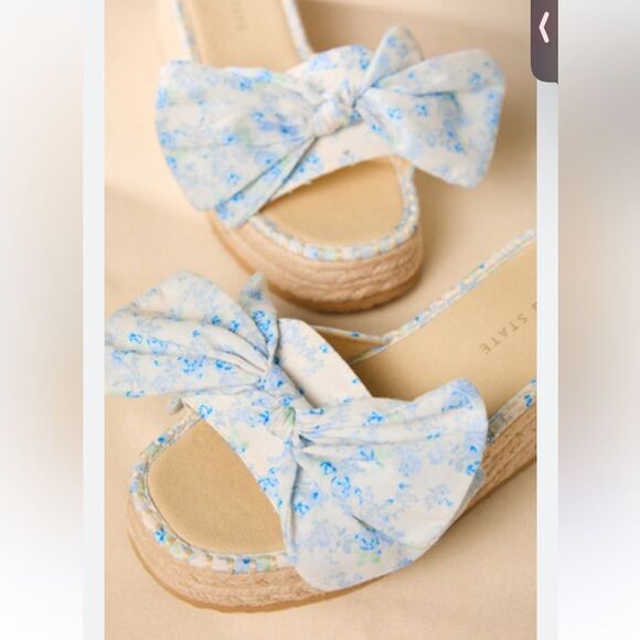 Altar'd State Light Blue Espadrille Slides - Picture 2 of 7